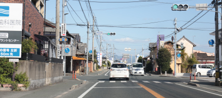 鵜池交差点　左折